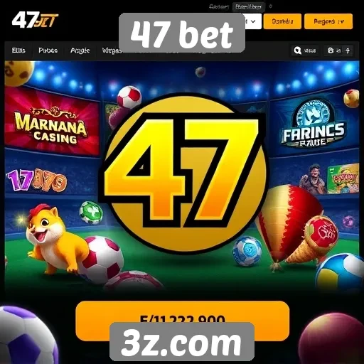 Diversidade de jogos disponíveis na plataforma 47 bet